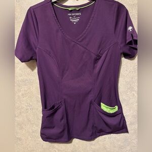 HH Works by Healing Hands Women's XS PURPLE Scrub Top Style 2525